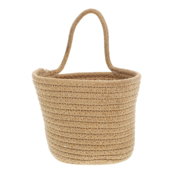 LOLIPPYY Woven Hanging Flower Basket for Home Decoration, Brown Color, 1 Set