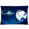 thumbnail image 1 of QIFEIHA Cartoon Coraline And Gog In The Moonlight Patternable Pillowcase Cushion Cover Two Sides Printing Size 20x30 inch, 1 of 2