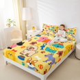 thumbnail image 3 of Homewish Funny Dogs Queen Sheets For Kids Girls Boys ,Cute Corgi Pug Queen Sheet Sets,Yellow,4-Piece,1 Flat Sheet, 1 Fitted Sheet and 2 Pillowcases, 3 of 6