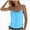 Y508-Light Blue, variant on Womens Tankini Top Only Loose Fit Swim Top No Bottom Modest Swimsuit (Y508-Light Blue,L)