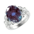 thumbnail image 3 of Sterling Silver with Color Changing Alexandrite and White Topaz Solitaire Ring, 3 of 3