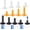 White, Yellow, Black, variant on RibRave 12 Pieces Golf Range Tees Set Rubber Golf Tees for Mats Driving Range 6 Pieces for Practice Mat Mixed Size