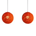 thumbnail image 1 of 2X Naranja Araña de Bola de CÁÑAmo, RatÁN Y BambÚ Pantalla de de RatÁN EsfÉRica Creatividad Individual, 1 of 10