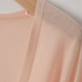 thumbnail image 5 of AGWOLF Women's Short Cardigan Bolero Shrug Sheer Tie Front Top Sun Protection Long Sleeve Jacket for Dress Pink Free Size, 5 of 6