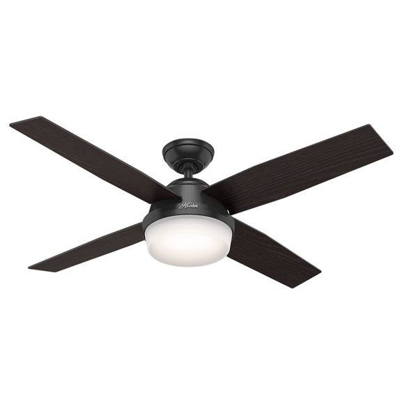 Hunter Fan Company 59251 Dempsey Ceiling Fan w/ LED Light and Remote, Black