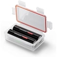 thumbnail image 4 of HUGFEGWE 2 x 18650 Battery Storage Case Holder Organizer Box Transparent 2Pcs CA919-114762, 4 of 7