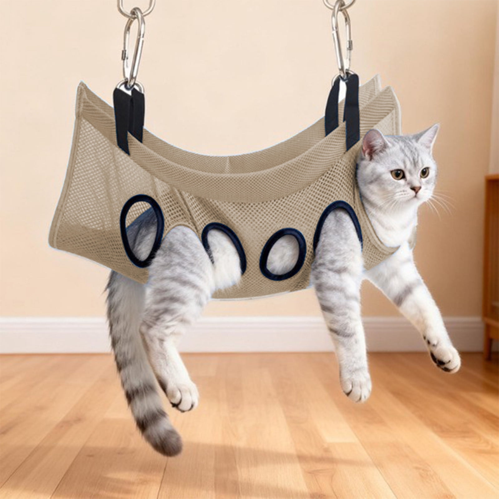 Pet Grooming Hammock Bathing Sling Bed Dog Cat Nail Trimming Grooming Harness Adjustable Anti Scratch Support for Pet Grooming Bath Nail Care Hair Trimming Home Salon Use Small Pet Grooming Tool