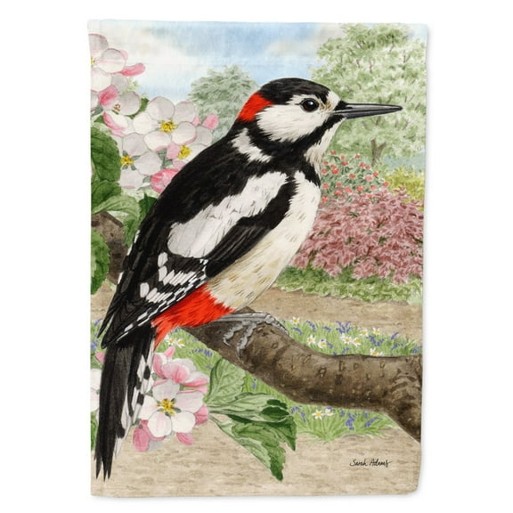Carolines Treasures ASA2018GF Woodpecker  Flag Garden Size  Small multicolor