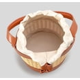 thumbnail image 3 of LHSHIDU Women Rattan Straw Tote Bucket Bag PU Leather Drawstring Crossbody Bag Summer Beach Holiday Purse, 3 of 6