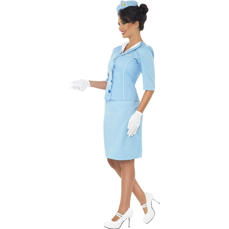 Air Hostess Costume Adult Blue Air Hostess Costume Adult Blue