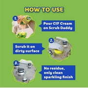 (2 pack) Scrub Daddy Nonscratch Plastic Dishwashing Scrubbers, Lemon Multi Surface Cleaning