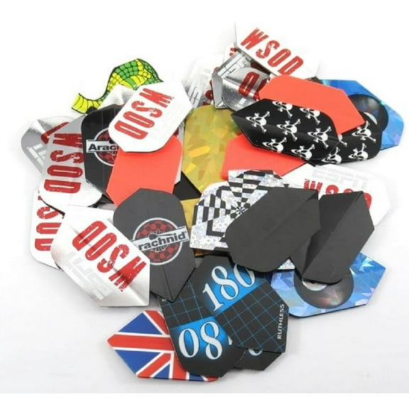 10 Sets (30 Flights) Mixed Slim Dart Flights - 100 Micron, 75 Micron