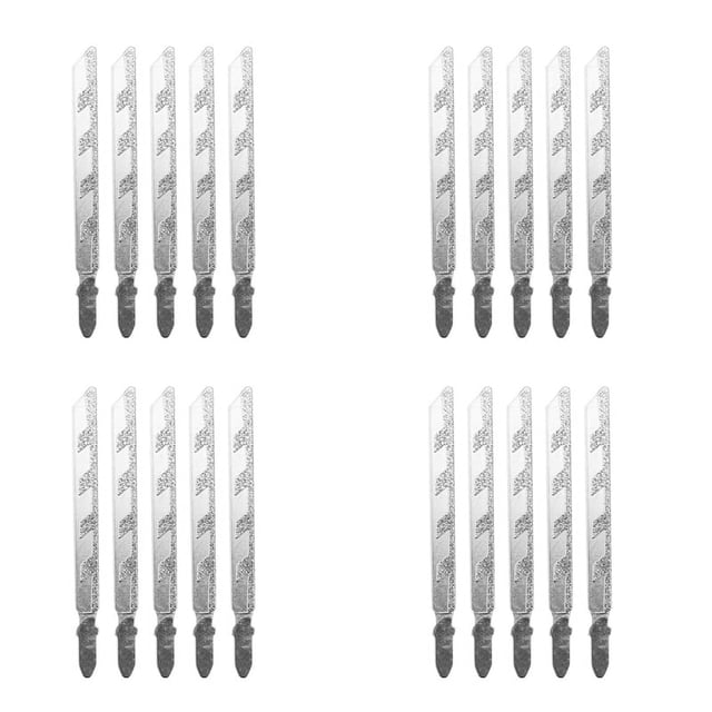 20Pcs 101mm 4 Inch T Shank Jigsaw Blades Coated Jig Saw Blade Set Masonry Tile Cutting Power Tools