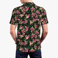 thumbnail image 6 of Cauagu Rose Flowers Print Men's Polo Shirts, Short-Sleeve Polo Shirts for Men Performance Golf Shirt Athletic Casual Collared T-Shirt-Medium, 6 of 8