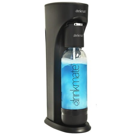 Drinkmate OmniFizz Sparkling Water and Soda Maker, Carbonates Any Drink, CO2 Cylinder Not Included (Matte Black)