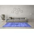 thumbnail image 3 of Ahgly Company Machine Washable Indoor Square Oriental Blue Industrial Area Rugs, 7' Square, 3 of 4