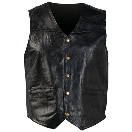Giovanni Navarre® Italian Stone™ Design Genuine Leather Vest - Extra Large -