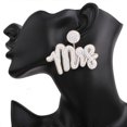 thumbnail image 2 of Nuevos pendientes de moda con diseño de cuentas y letras geométricas para mujer Temp--211125-Código de modelo 9187 211125, 2 of 5