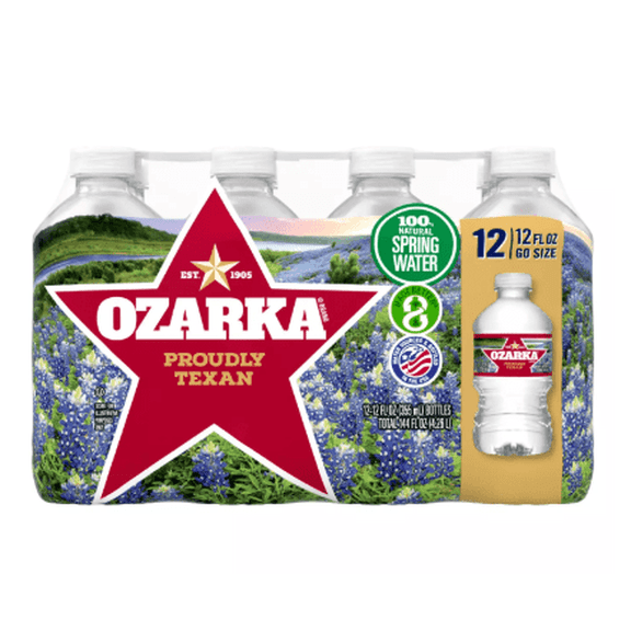 Ozarka Spring Water Go Size 12 fl oz, (Pack of 12)
