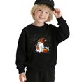 thumbnail image 2 of YunPes Halloween Cute Sweatshirt Boys Girls Casual Crewneck Pullover Fall Winter Kids Long Sleeve Graphic Tops 2-14 Years, 2 of 4