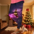 thumbnail image 6 of lcziwo Women Leggings High Waisted Tummy Control Butt Lifting Activewear Yoga Pants Funny Galaxy Graphic Print Tights Purple S, 6 of 7