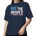 thumbnail image 2 of Smartprints We The People American Flag Patriotic Women's T-shirt, Navy, S, 2 of 3