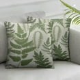thumbnail image 3 of Acheng Sage Green Throw Pillow Cover Set of 2 Leaves Tropical Plant Leaf Botanical Vintage Floral Pillow Case Soft Standard Pillow Cases Decorative Cushion Cover for Bed 20x20in, 3 of 7
