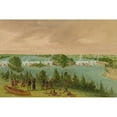 thumbnail image 3 of Catlin, George 24x17 Black Modern Framed Museum Art Print Titled - Father Hennepin and Companions at the Falls of St. Anthony, 3 of 5