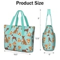 thumbnail image 3 of Tote Bag for Women - Boxer Dog Pitbull Terriers Dog and Pizza Shoulder Bag - Large Utility Work Duffle Bag with Zipper Handbag for Travel, Work, Sprots, 3 of 5