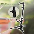 thumbnail image 3 of Support de Violon, Support de Violon à Hauteur Réglable avec Porte-Archet, Support d'Instrument en Alliage d'Aluminium Support de Ukulélé avec Serrure Bu, 3 of 9