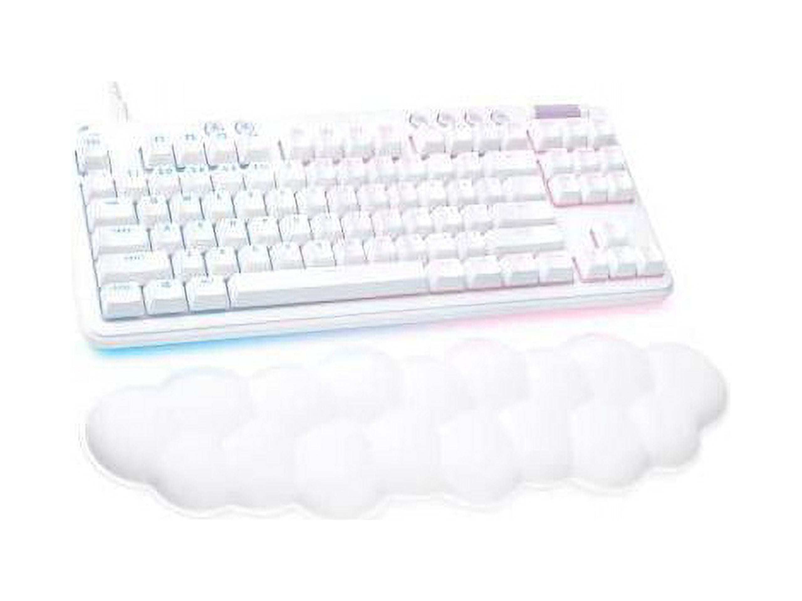 Logitech G713 Wired Mechanical Gaming Keyboard with LIGHTSYNC RGB Lighting, Clicky Switches (GX Blue), White Mist