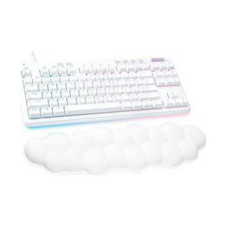 Logitech - G713 Aurora Collection TKL Wired Mechanical Clicky Switch Gaming Keyboard for PC/Mac with Palm Rest Included - White Mist