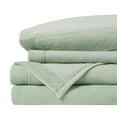 thumbnail image 3 of Comfort Classics Soloft Plush Solid Micro Raschel Bedding Sheet Set, King, Green, 3 of 6