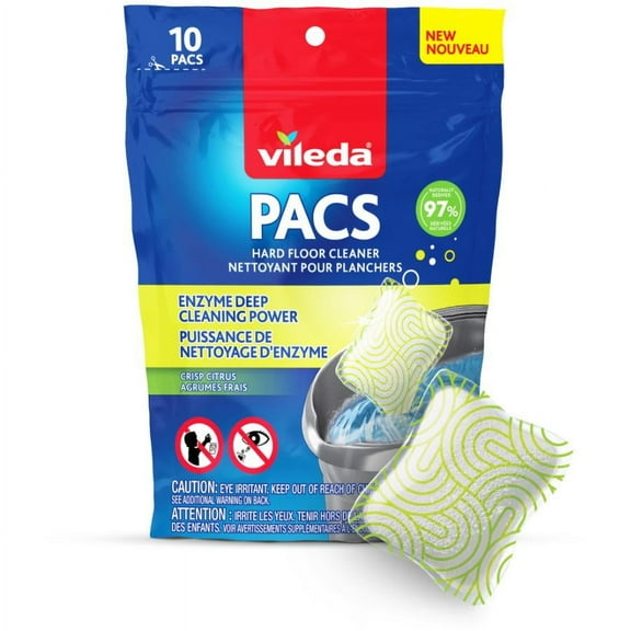 Floor Cleaning Pacs - Citrus, 10 Pack