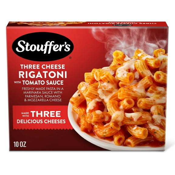 Stouffer’s Three Cheese Pasta, Single Serve, Frozen Rigatoni Pasta, Easy Meals 10 oz