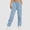 F-183Light Blue, variant on ZHOGXU Womens Sweatpants Plush Elastic Waist Solid Color Straight Fit Wide Leg Comfortable Fashion Sports Trousers With Pocket For Casual Daily Wear Black L