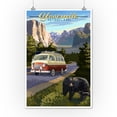 thumbnail image 3 of Yosemite National Park, California, Camper Van and Wildlife (12x18 Wall Art Poster, Room Decor), 3 of 3