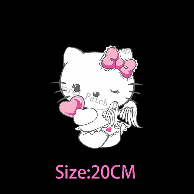 Hello Kitty Sanrio My Melody Kuromi parches para ropa, pegatinas de transferencia de calor DIY, camisetas, sudaderas con capucha