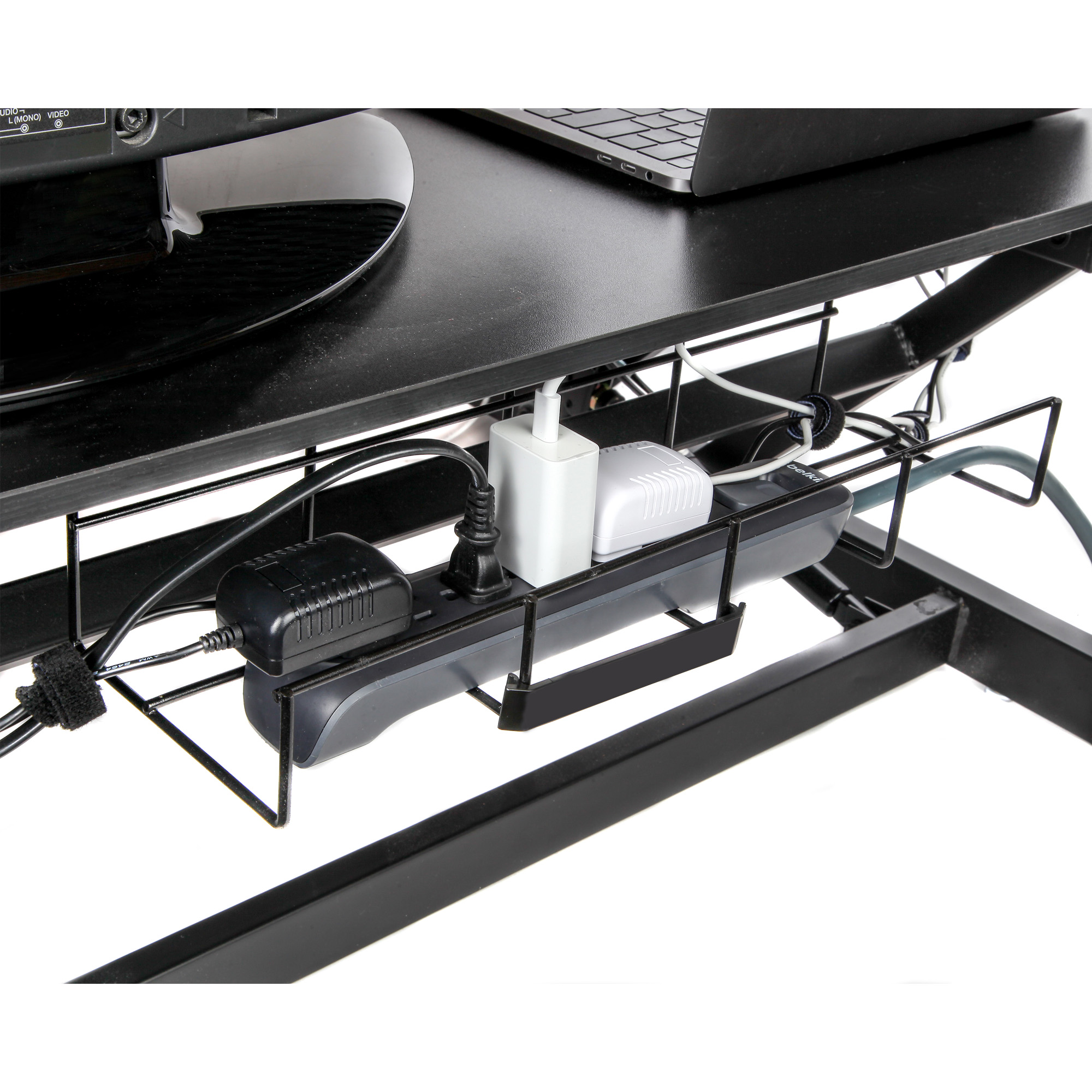 Wire Tray Desk Cable Organizer - 32" Open Slot Raceway by Edison Supply (1 Pack)