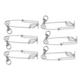 thumbnail image 1 of Clip de Línea Larga Cola Conector de Pesca de Acero Inoxidable Plateado 6 Piezas 13 cm, 1 of 6