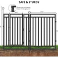 thumbnail image 5 of SPZONE 32 in H x 90 ft L Metal Garden Fence with Gate, 35 Panels + 5 Gate, Heavy-Duty Outdoor Decorative Animal Barrier for Patio & Flower Beds, Black/Silver, 5 of 5