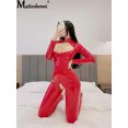 thumbnail image 3 of Catsuit Sexy de cuero sintético para mujer, lencería de látex de PVC, mono con cremallera y entrepierna abierta, body elástico, disfraz erótico, 3 of 5