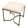 thumbnail image 5 of Honeyville Stool with Ivory Fabric Cushion Top and Antique Brass Base, 5 of 7