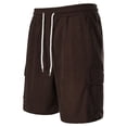 thumbnail image 5 of Men's Corduroy Shorts Casual Elastic Waist Drawstring Lightweight Summer Beach Shorts, 5 of 7