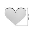thumbnail image 2 of Uxcell 3D Acrylic Alphabet Mirror Wall Stickers Symbol Heart Self Adhesive Letter Sign for Home Decoration Silver Tone, 2 of 7