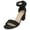 Black, variant on Shoes Women Low Chunky Block Heel Sandals Open Toe Ankle Strap CAKE-S Black Nubuck Suede 7