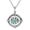 Green turquoise, variant on Wanderer’s Guide Sterling Silver Compass Green Turquoise Inlaid Necklace