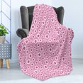 thumbnail image 4 of Dragonfly Soft Flannel Fleece Throw Blanket, Bugs with Wings Silhouettes with Petals on Pastel Background, Cozy Plush for Indoor and Outdoor Use, 50" x 70", Pale Pink Purple, by Ambesonne, 4 of 5