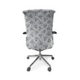 thumbnail image 5 of Ambesonne Animal Office Chair Cover Stretchable High Back, Skull Crossbones Wild, Black White Purplegrey, 5 of 6