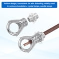 thumbnail image 4 of Uxcell Eye Nut 22lb Max Load M10 Thread Female Loop Ring with Thread Pipes Washers Nuts Silver Tone 2pcs, 4 of 6